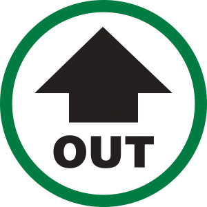 Out Label (w/arrow)- Dura Vinyl- Priced By The Each Out Label (w/arrow)- Dura Vinyl- Priced By The Each