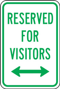 Reserved For Visitors Sign Reserved For Visitors Sign