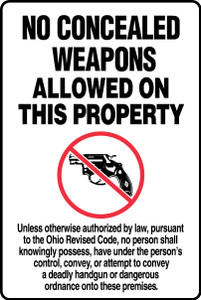 macc543XV Ohio concealed weapon sign macc543XV Ohio concealed weapon sign