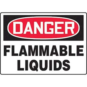 Danger - Flammable Liquids - Dura-Plastic - 7'' X 10'' Danger - Flammable Liquids - Dura-Plastic - 7'' X 10''