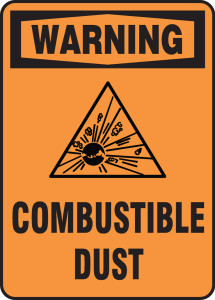 Warning - Warning Combustible Dust W/Graphic - .040 Aluminum - 14'' X 10'' Warning - Warning Combustible Dust W/Graphic - .040 Aluminum - 14'' X 10''