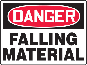 Danger Falling Material Danger Falling Material