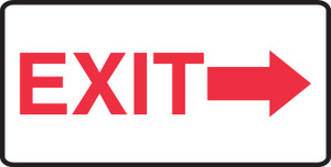 Exit (Arrow Right) - Aluma-Lite - 10'' X 14'' Exit (Arrow Right) - Aluma-Lite - 10'' X 14''