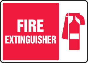 Fire Extinguisher (W-Graphic) - Plastic - 7'' X 10'' Fire Extinguisher (W-Graphic) - Plastic - 7'' X 10''