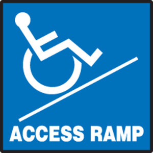 Access Ramp (W/Graphic) - .040 Aluminum - 7'' X 7''