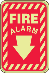 Fire Alarm Sign- glow sign Fire Alarm Sign- glow sign