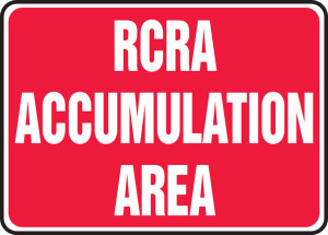 Rcra Accumulation Area Sign