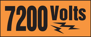 7200 Volts Label Voltage Marker 7200 Volts Label Voltage Marker