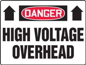 Danger - High Voltage Overhead (Arrow) - Aluma-Lite - 18'' X 24'' Danger - High Voltage Overhead (Arrow) - Aluma-Lite - 18'' X 24''