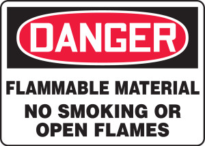Danger Flammable Material No Smoking Or Open Flames Danger Flammable Material No Smoking Or Open Flames