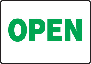 Open - Dura-Plastic - 14'' X 20'' Open - Dura-Plastic - 14'' X 20''