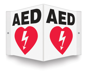 AED Safety Sign - 3D 6" x 5" - Safety Panel - Projection Sign AED Safety Sign - 3D 6" x 5" - Safety Panel - Projection Sign