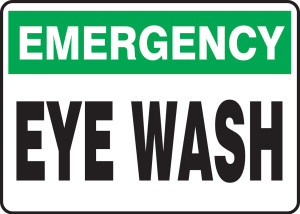 Emergency Eye Wash - Plastic - 10'' X 14'' Emergency Eye Wash - Plastic - 10'' X 14''