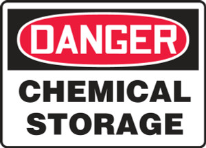 Danger - Chemical Storage - Dura-Plastic - 14'' X 20'' Danger - Chemical Storage - Dura-Plastic - 14'' X 20''