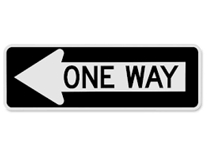One Way Sign (arrow Left) One Way Sign (arrow Left)