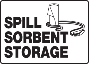 Spill Sorbent Storage (W/Graphic) - Adhesive Dura-Vinyl - 7'' X 10'' Spill Sorbent Storage (W/Graphic) - Adhesive Dura-Vinyl - 7'' X 10''