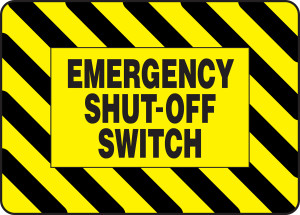 Emergency Shut Off Switch - Accu-Shield - 7'' X 10'' Emergency Shut Off Switch - Accu-Shield - 7'' X 10''