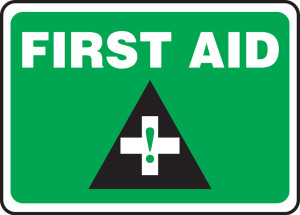 First Aid (W-Graphic) - .040 Aluminum - 10'' X 14'' First Aid (W-Graphic) - .040 Aluminum - 10'' X 14''