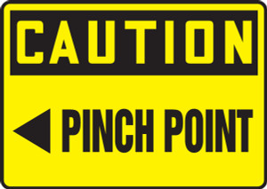 Caution - Pinch Point (Arrow Left) - Accu-Shield - 7'' X 10'' Caution - Pinch Point (Arrow Left) - Accu-Shield - 7'' X 10''