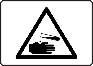 Corrosive Symbol - Adhesive Dura-Vinyl - 7'' X 10'' Corrosive Symbol - Adhesive Dura-Vinyl - 7'' X 10''