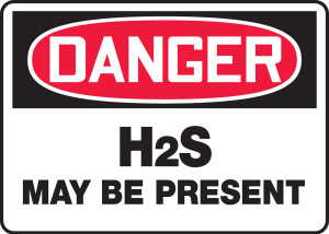 Danger - H2S May Be Present - Aluma-Lite - 14'' X 20'' Danger - H2S May Be Present - Aluma-Lite - 14'' X 20''