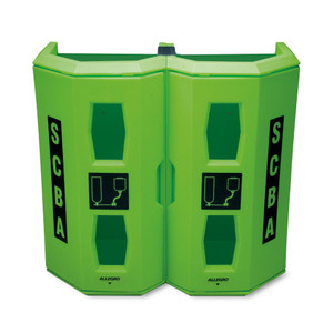 Allegro 4350 High Viz Heavy Duty Dual SCBA Wall Case, Green Allegro 4350 High Viz Heavy Duty Dual SCBA Wall Case, Green