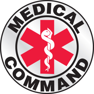 Medical Command Helmet Label 2 1/4"- Priced By The Each Medical Command Helmet Label 2 1/4"- Priced By The Each