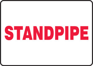 Standpipe Sign Standpipe Sign
