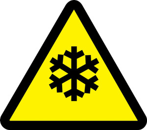 Low Temperature Hazard - Plastic - 6'' Low Temperature Hazard - Plastic - 6''