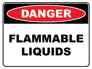 Danger - Flammable Liquids - Plastic - 7'' X 10'' Danger - Flammable Liquids - Plastic - 7'' X 10''