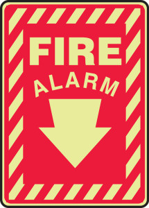 Fire Alarm Glow Sign Fire Alarm Glow Sign