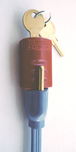 Plug-on Lockout for lockout of power cords Plug-on Lockout for lockout of power cords