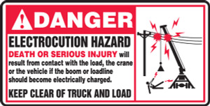 Danger - Electrocution Hazard Death Or Serious Injury....(W/Graphic) - Dura-Plastic - 7'' X 14'' Danger - Electrocution Hazard Death Or Serious Injury....(W/Graphic) - Dura-Plastic - 7'' X 14''