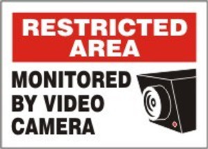 Monitored By Video Camera Sign Monitored By Video Camera Sign