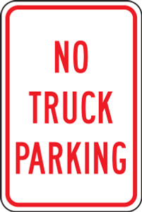 FRP148RA No Truck Parking Sign FRP148RA No Truck Parking Sign