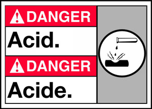 Danger Acid Sign Danger Acid Sign