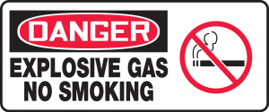 Danger - Explosive Gas No Smoking (W/Graphic) - Accu-Shield - 7'' X 17'' Danger - Explosive Gas No Smoking (W/Graphic) - Accu-Shield - 7'' X 17''