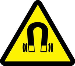 Strong Magnetic Field Hazard - .040 Aluminum - 6'' Strong Magnetic Field Hazard - .040 Aluminum - 6''