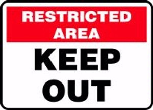 Restricted Area Keep Out Sign Restricted Area Keep Out Sign