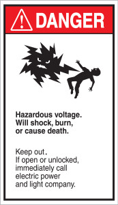 Hazardous Voltage. Will Shock, Burn Or Cause Death. Keep Out Hazardous Voltage. Will Shock, Burn Or Cause Death. Keep Out