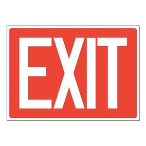 Exit - Plastic - 7'' X 10'' 2 Exit - Plastic - 7'' X 10'' 2