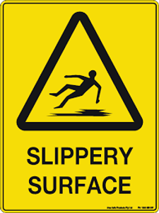 Slippery Surface Hazard - Adhesive Vinyl - 6'' Slippery Surface Hazard - Adhesive Vinyl - 6''