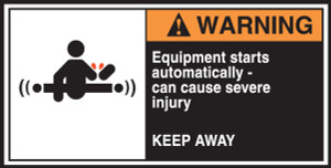 Equipment Starts Automatically Can Cause Severe Injury Keep Away Equipment Starts Automatically Can Cause Severe Injury Keep Away