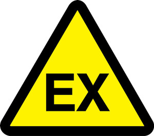Explosive Atmosphere Hazard - Plastic - 6'' Explosive Atmosphere Hazard - Plastic - 6''