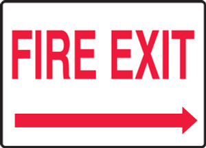 Fire Exit (Arrow Right) - Aluma-Lite - 7'' X 10'' Fire Exit (Arrow Right) - Aluma-Lite - 7'' X 10''