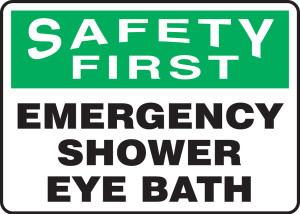 Safety First - Emergency Shower Eye Bath - .040 Aluminum - 10'' X 14'' Safety First - Emergency Shower Eye Bath - .040 Aluminum - 10'' X 14''