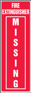 Fire Extinguisher Missing - Accu-Shield - 14'' X 5''
