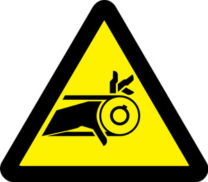 Belt Drive Entanglement Hazard - .040 Aluminum - 6'' Belt Drive Entanglement Hazard - .040 Aluminum - 6''
