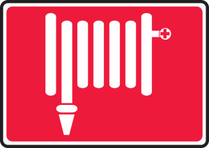 Fire Hose Symbol - Adhesive Vinyl - 7'' X 10'' Fire Hose Symbol - Adhesive Vinyl - 7'' X 10''