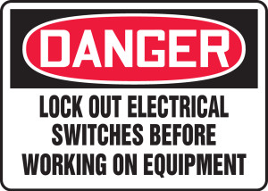 Lockout Electrical Switches Before Working On Equipment Lockout Electrical Switches Before Working On Equipment